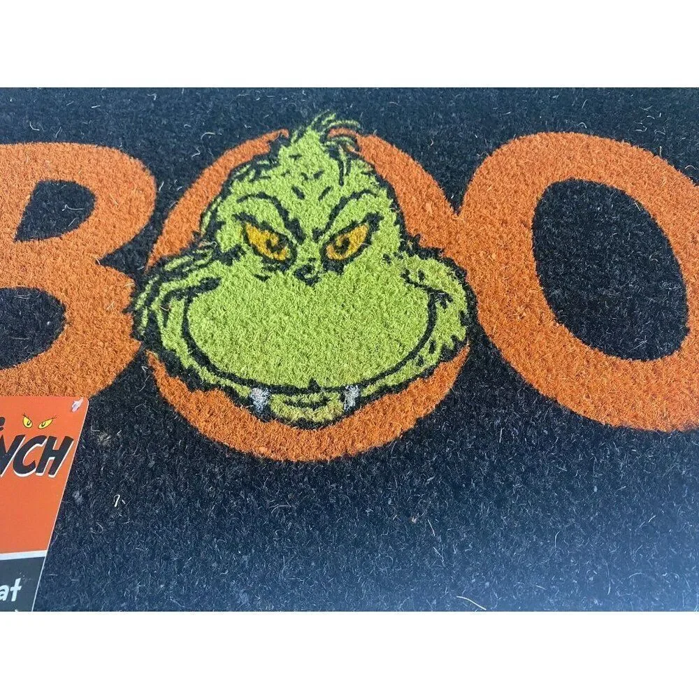 The Grinch Doormat Welcome Coir Mat Porch Halloween Vampire BOO‎ Door Mat NEW